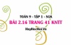 Bài 2.16 trang 41 Toán 9 tập 1 Kết nối tri thức